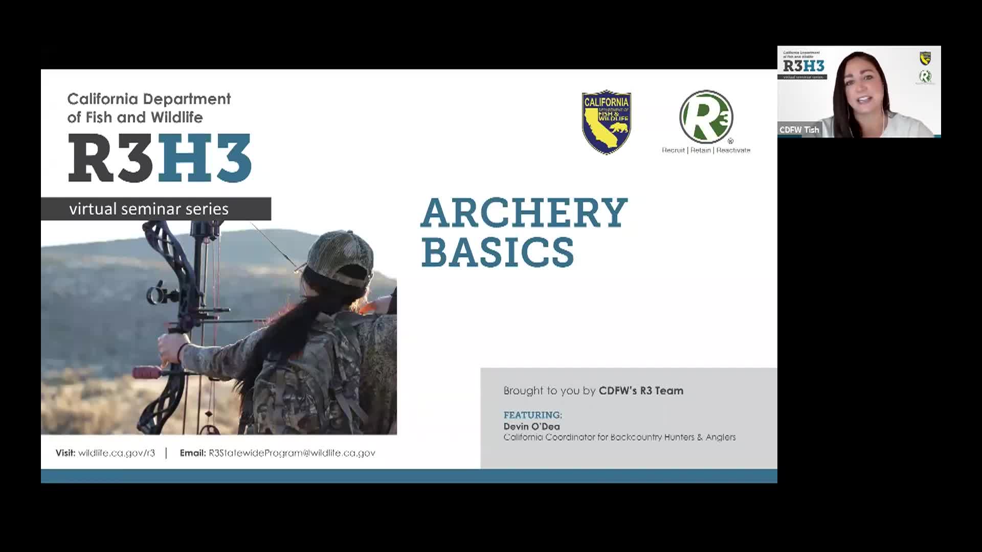 California Department Of Fish And Wildlife: "Archery Basics"