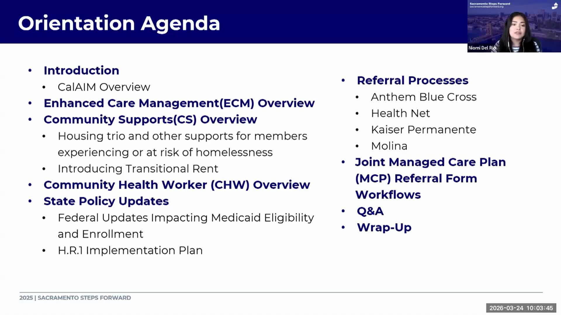 Thumbnail image for Sacramento Steps Forward: "CalAIM Explained: Process, Partners, & Resources"