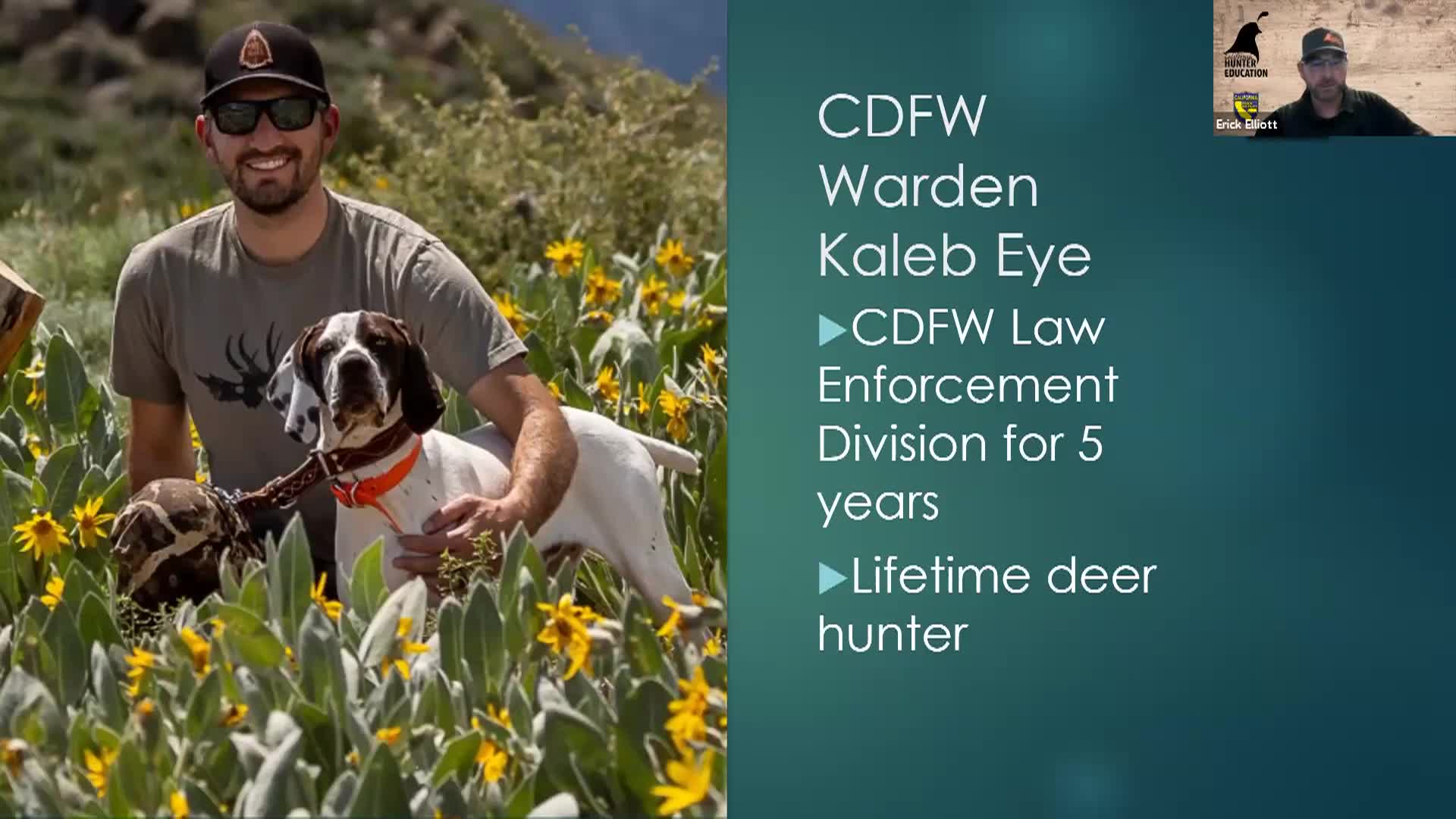 California Department Of Fish And Wildlife: "Deer Hunting Tactics Webinar"