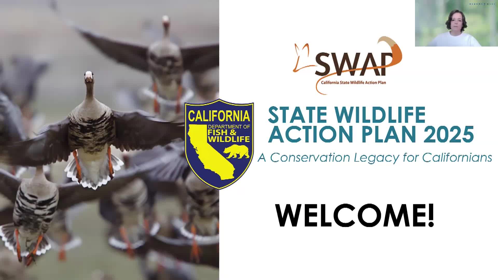 California Fish And Wildlife: "2025 SWAP Presentation"
